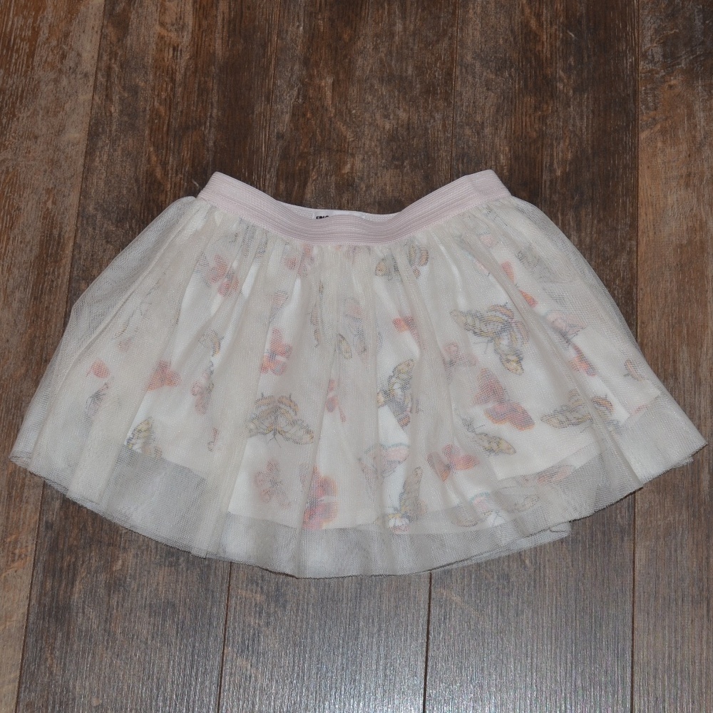 Epic Threads - Cream colored Skirt with Butterfly Design
